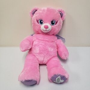 Build a Bear 16" Pink Fairy Bear Purple Wings Stuffed Animal 2018 Plush